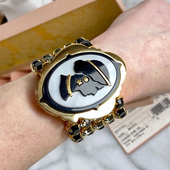 Miu Miu Jewelry - Miu Miu Crystal Cameo Gold Plated Bracelet